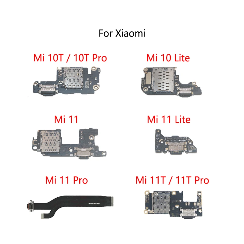 USB Charging Dock Port Socket Jack Connector Charge Board Flex Cable For Xiaomi Mi 10 Lite 10T Pro 11 11T 5G