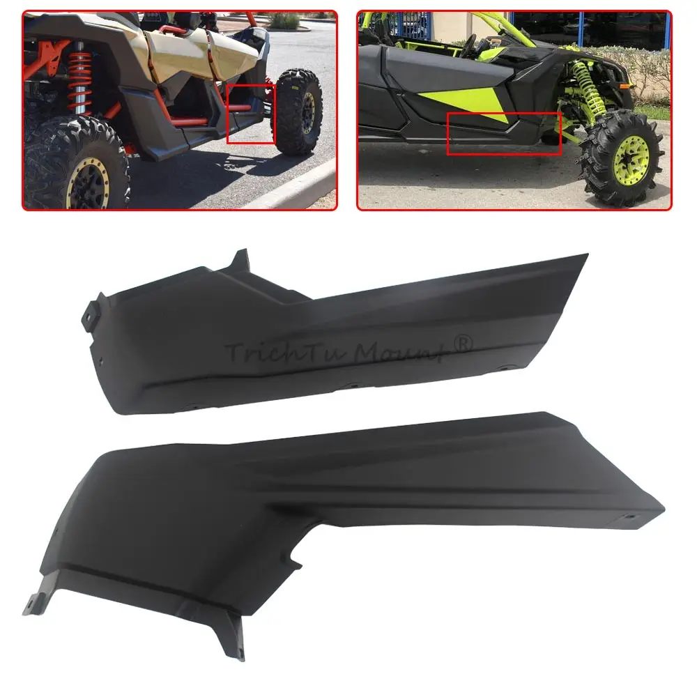 Front Door Lateral Panel Kits Left & Right ABS Matte Black For Can-Am Maverick X3 Max 4 Seater Models 2017-2023 UTV Accessories
