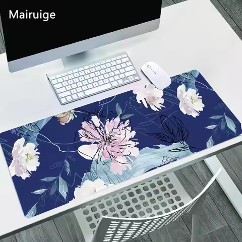 Mousepad Speed Vintage Flowers Office Rug Pc Accessories Desk Mat Gaming Mats Extended Pad Mouse Xxl Mouse Pad Mouse Mat Setup
