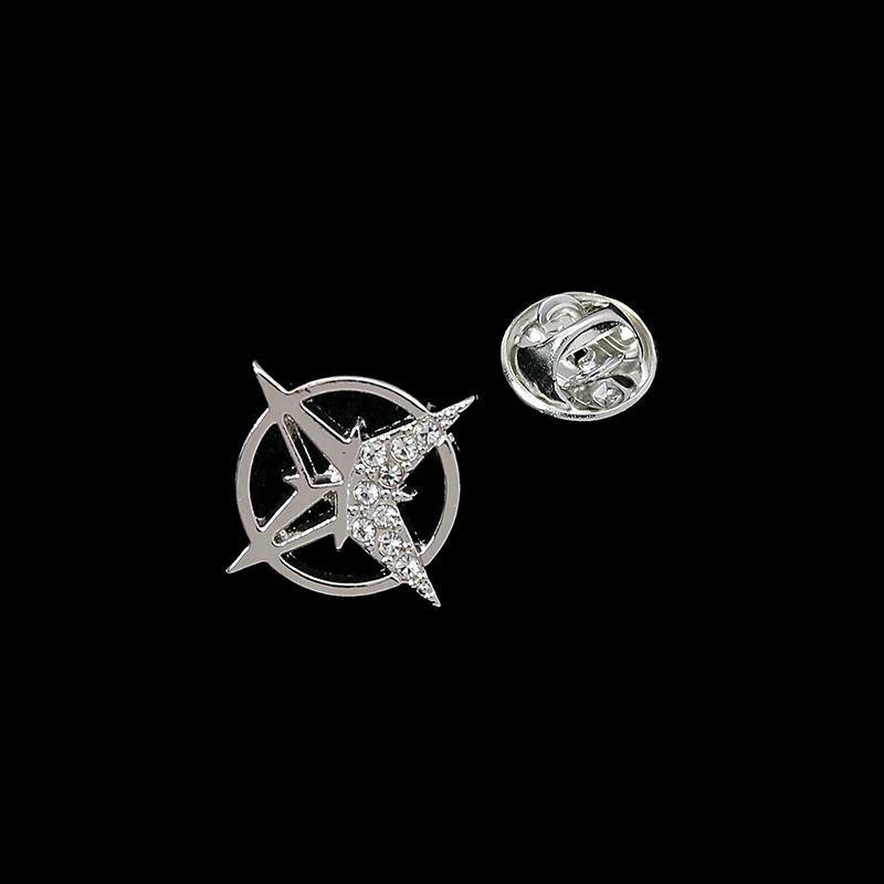 Fashion Six Pointed Star Small Brooch Rhinestone Women Brooch Metal Fixed Clothing Pins Daily Jewelry Accessories