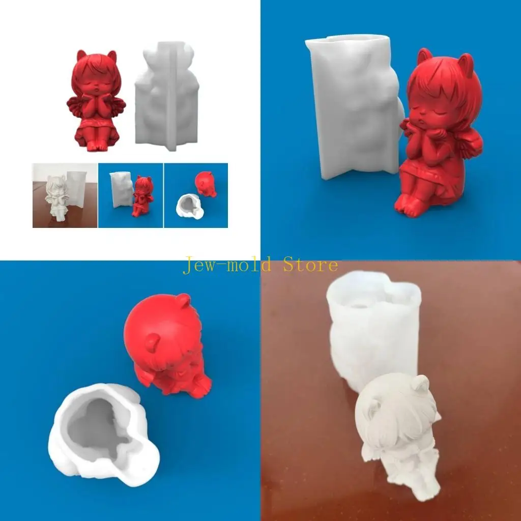 

C71B Angel Flom для изготовления свечей, силиконовая свеча форма милая мыльная форма