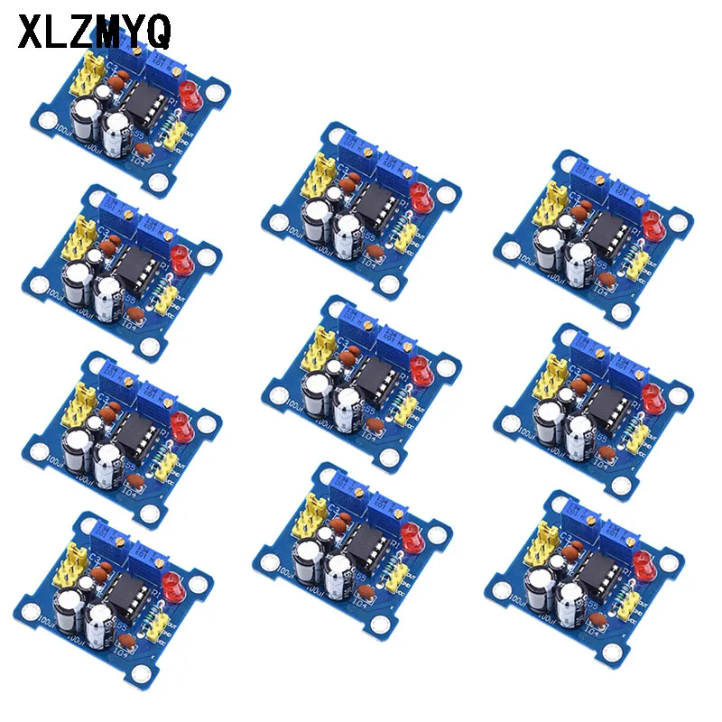 10pcs NE555 Pulse Generator Pulse Starter Duty Cycle and Frequency Adjustable Module Oscillator Square Wave Signal Generator