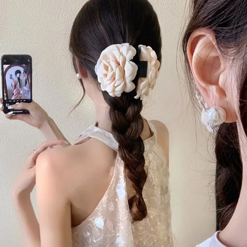 Cabeza de cabeza de tiburón para niña, accesorios para el cabello Updo, Camelia, celebridades de Internet, mismo estilo de agarre, estilo de vacaciones, Verano