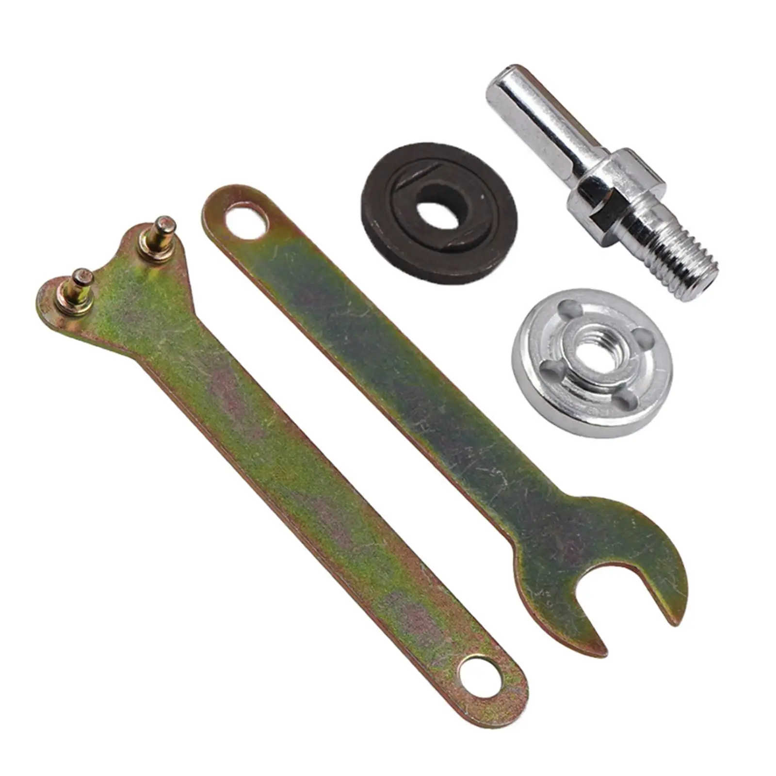 Drill to Angle Polisher Adapter Mandrel Wrench, Disk Holder, Flange Nuts