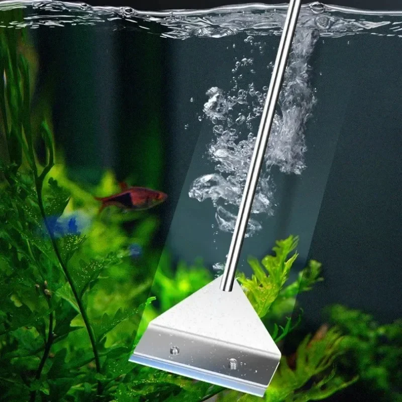 Aquarium-Reinigungswerkzeuge Flacher Sand-Algenentferner Doppelfunktions-Glas-Algenschaber Haushaltsreinigungswerkzeuge Aquarium-Zubehör