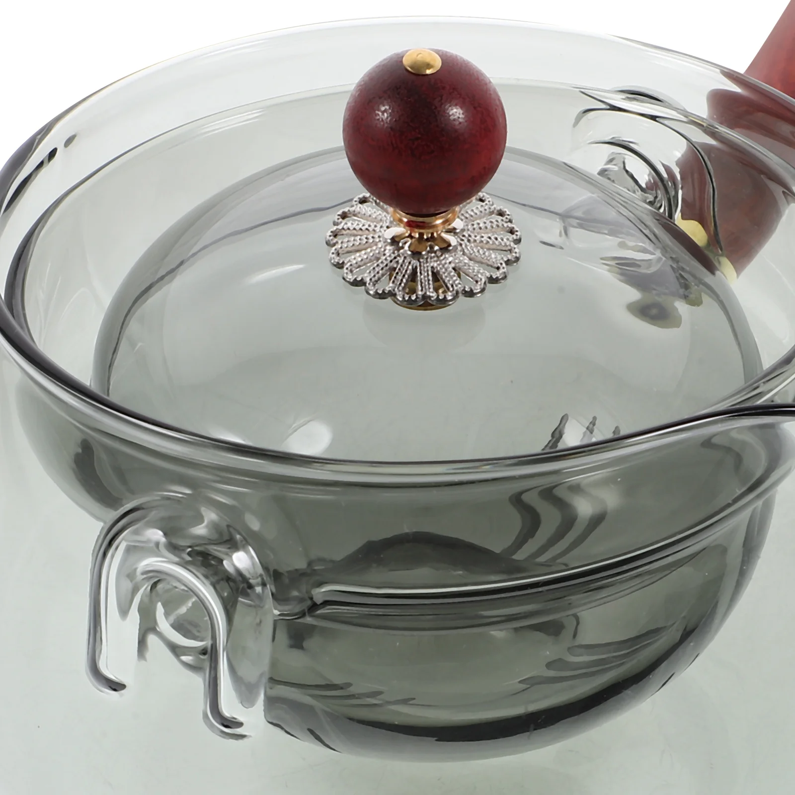 

Rotating Glass Tea Kettle Side Handle Teapot for Loose Leaf Tea Brewing Office Home Gongfu 360 Degree Rotatable Teapot