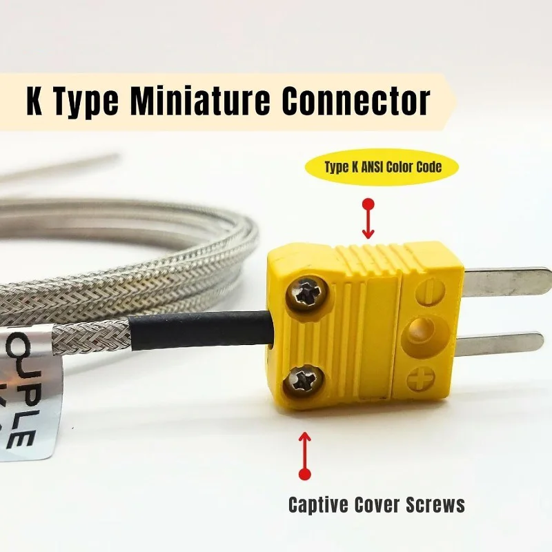 K نوع الحرارية الاستشعار التحقيق ارتفاع درجة الحرارة الفولاذ المقاوم للصدأ M8 المسمار موصل مصغرة استشعار درجة الحرارة 800C