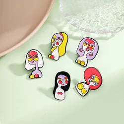 lady personality styling badges changeable styling funny brooch