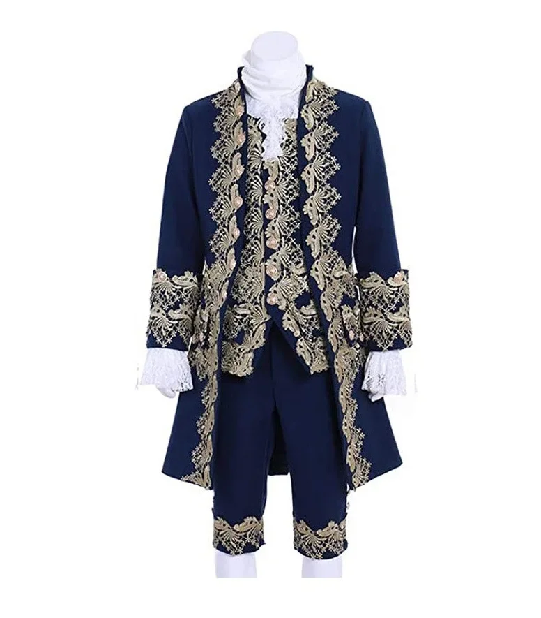 Traje de Cosplay de caballero británico del siglo, traje Tudor victoriano renacentista, disfraz de María Antonieta, traje rococó para hombre