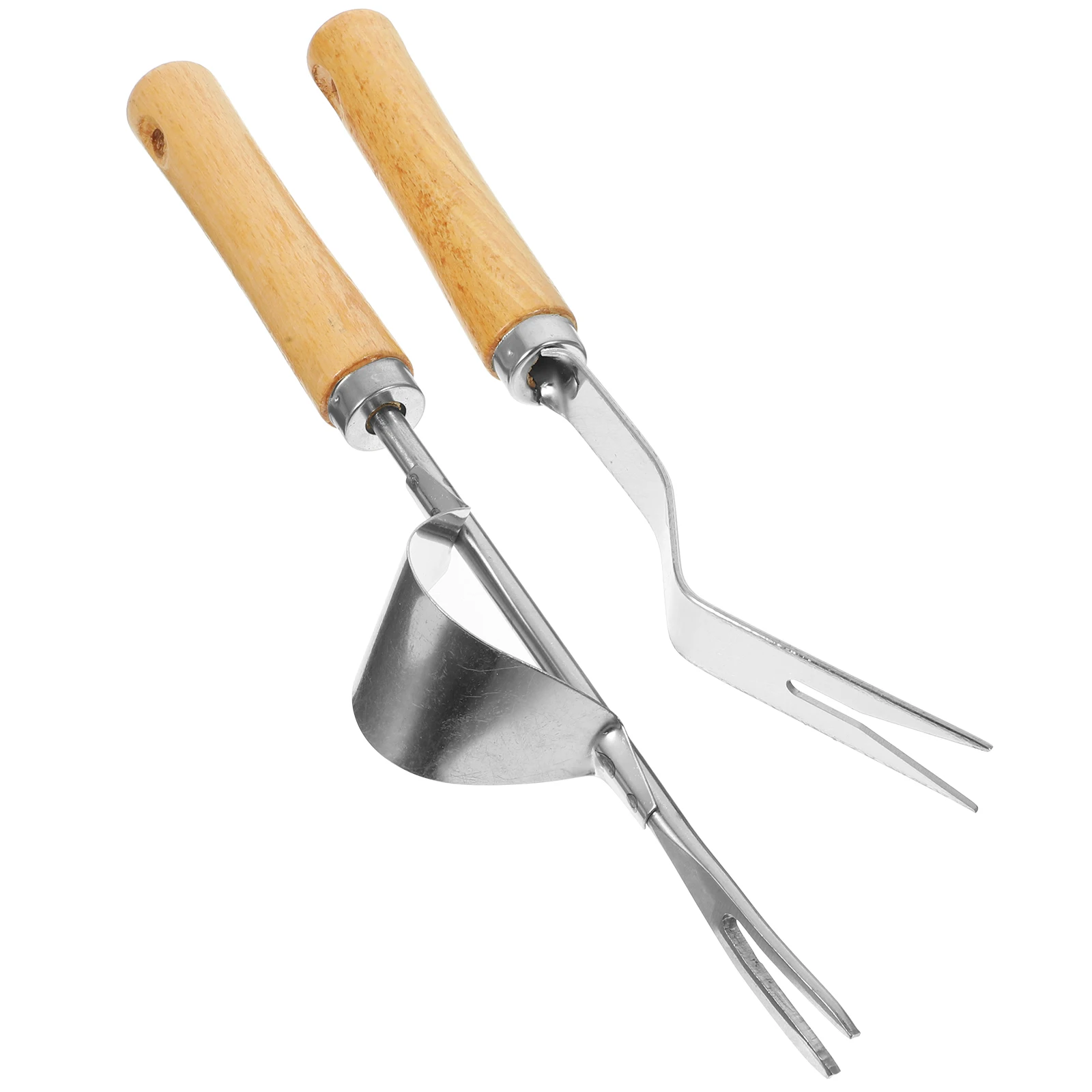 

2Pcs Weeding Fork Stainless Steel Weed Puller Gardening Tool Grass Remover Manual Weeder Handheld Shovel Fork Easy