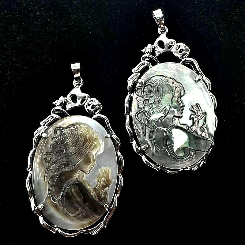 Natürliche Mutter der Perle Shell Splitzen Abalone Shell Handgefertigter Anhänger DIY Schmuck Herstellung Frauen exquisite Halskette Zubehör – Detail 4