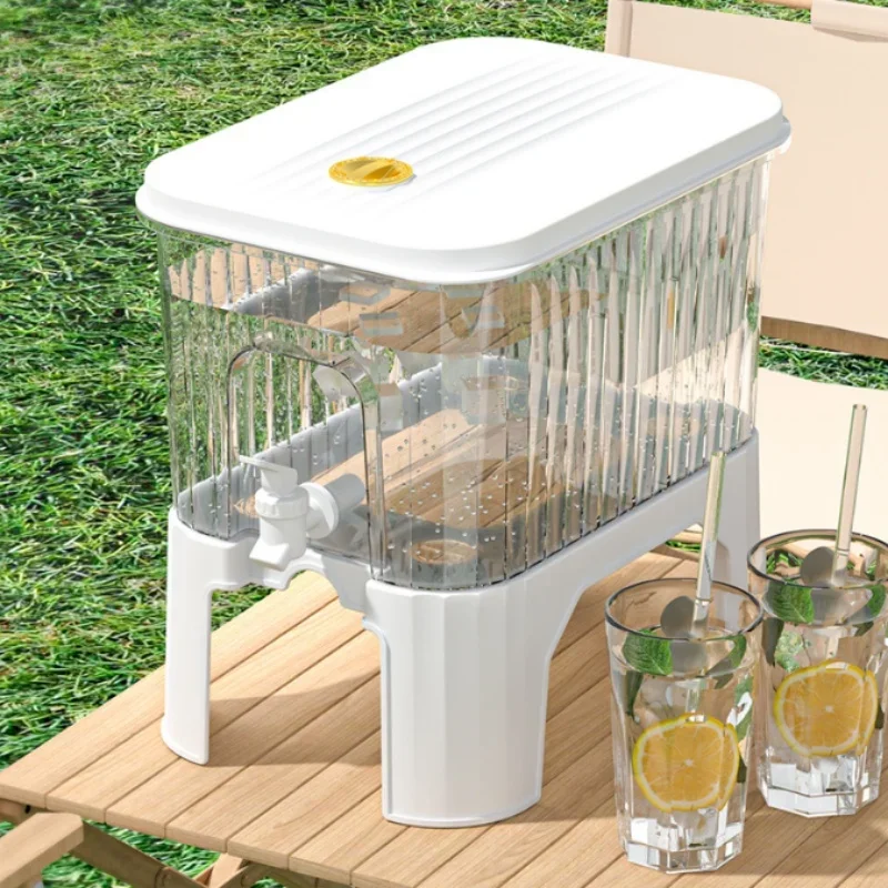 Contenitore per Acqua da 5L con Rubinetto, Secchio per Conservazione Bevande e Frutta in Frigorifero, Contenitore per Bevande Ghiacciate per Uso Quotidiano in Cucina