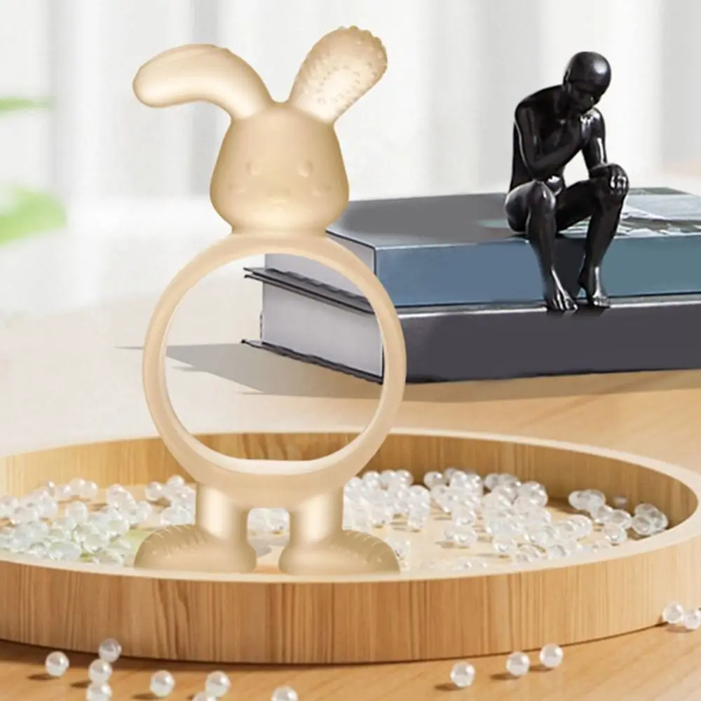 

Симпатичные силиконовые перчатки для прорезывания зубов с кроликом, тренировочная ручка, моющиеся, детские, портативные, для прорезывания зубов, для младенцев