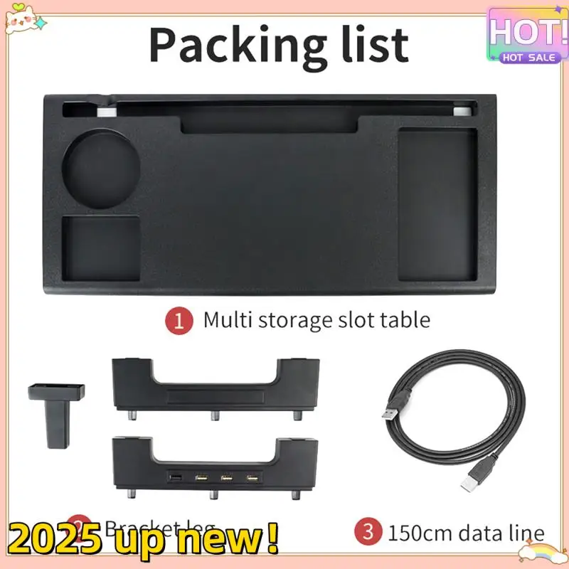 

Delicate Texture-Computer Monitor Stand Display Heightening Bracket Monitor Riser Stand With 3Pcs USB Port Desktop Organizer