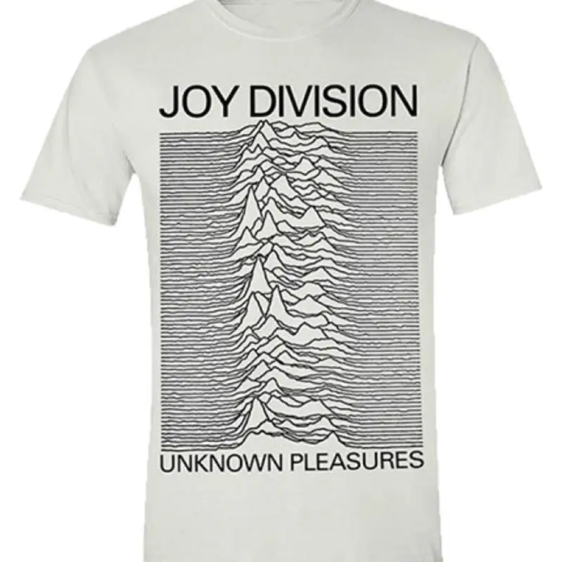 UNKNOWN PLEASURES WHITE by JOY DIVISION T shirt