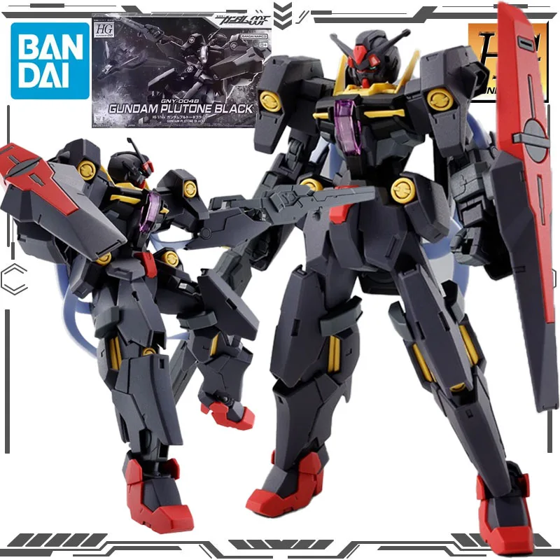 

Оригинальная фигурка Bandai GUNDAM 00F HG 1/144 GNY-004B Black Gundam Plutone, игрушки для мальчиков и девочек, подарок, коллекционная модель