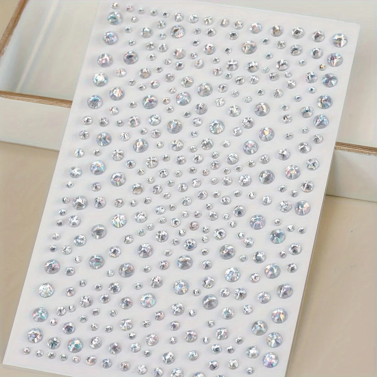 1 Sheet Small & Large Size Glitter Multicolor 3D Eye Face Sticker Acrylic Self-Adhesive Rhinestone For DIY Decorations