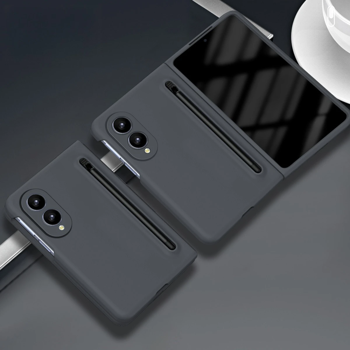 Case For Samsung Galaxy Z Fold 8 Case Fashion Matte Anti-Fingerprint Skin-friendly Protective Back Cover With Stylus Phone Shell