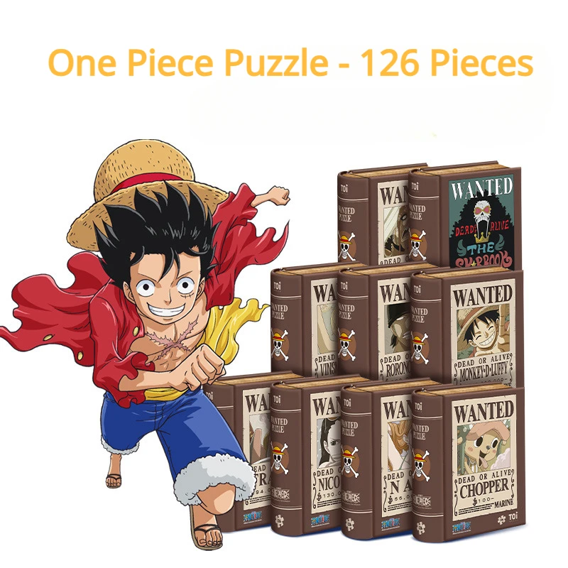 One Piece Jigsaw Puzzle Tide Play Adult Decompression Educational Toy Luffy Wanted Order 126 Pieces Paper Color Box Children