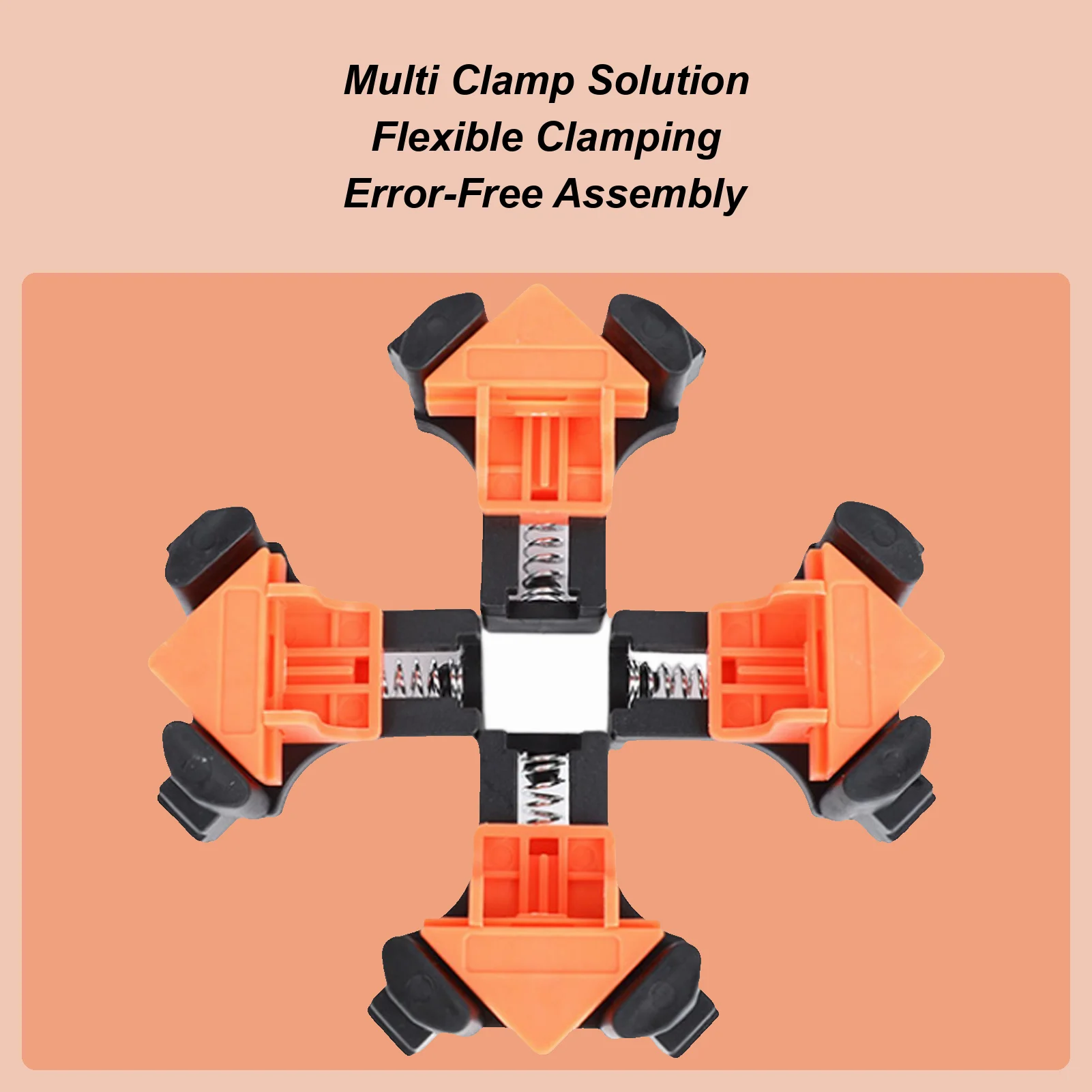 

4pcs Quick-locking Adjustable 90-degree Woodworking Right Angle Clamp Precision Edge Hold Tool 90Degree Corner Clamp For Cabinet