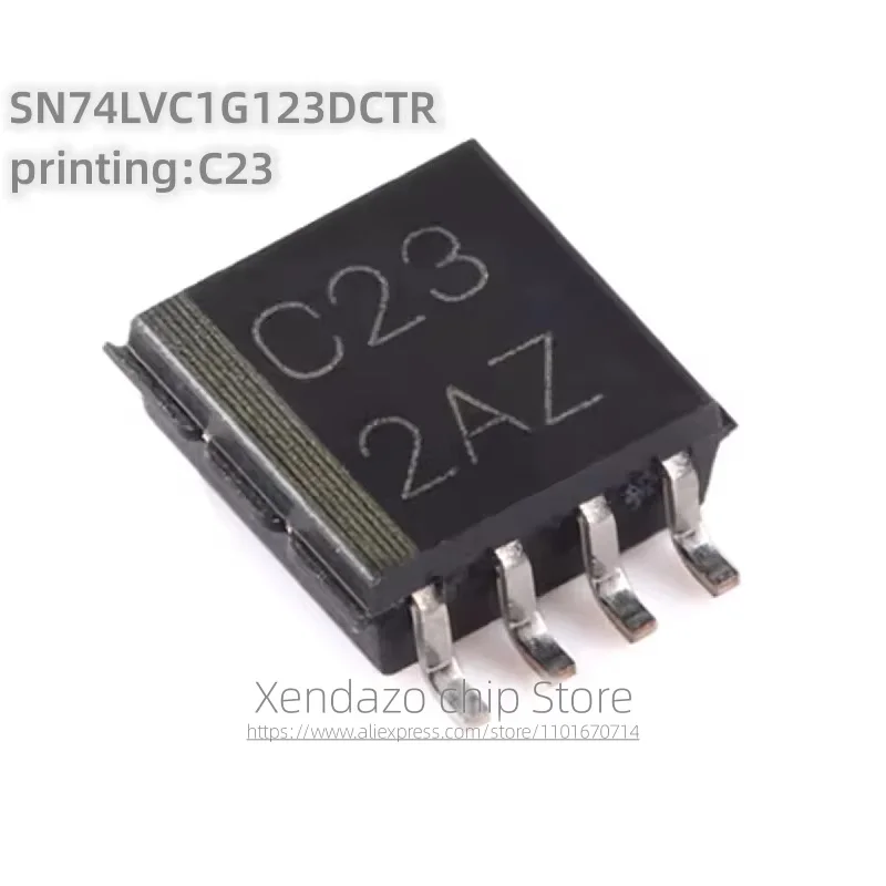 10pcs/lot SN74LVC1G123DCTR printing C23 MSOP-8 package Original genuine Single state multi harmonic oscillator chip