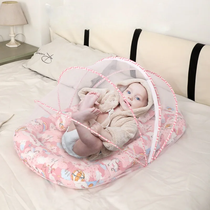 Portable newborn biomimetic sleeping mat mattress bed middle bed baby bed baby mosquito net