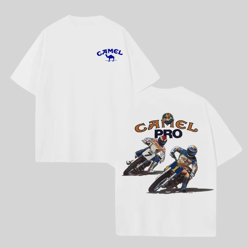 Camiseta Oversize Estampada Profesional Color Camel Etro, Colección Verano 2026, Blusas Oversize Estilo Urbano, Camisetas con Estampado Gráfico