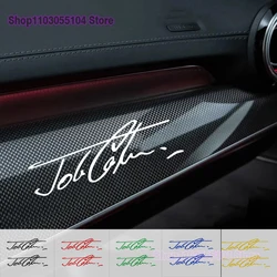 2pcs car Interior John Cooper Signature Sticker Vinyl Decal For MINI JCW R56 R57 F55 F56 F57 R50 R53 R60 F60 F54 R55 R58