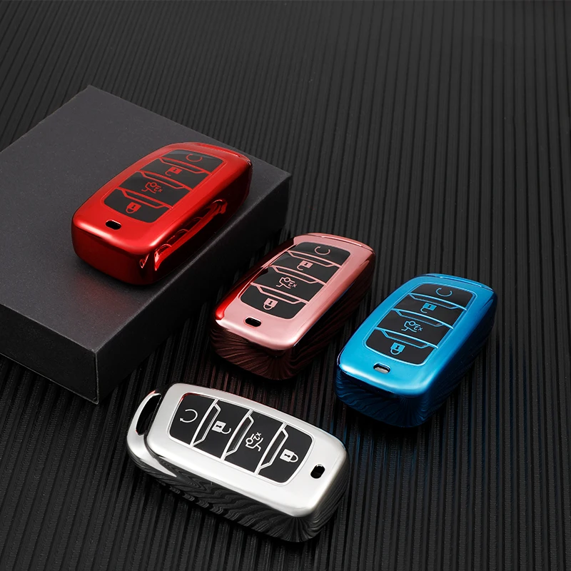 4 Buttons Soft TPU Key Cover Case Shell for Changan CS35 CS85 COUPE CS95 CS75 plus 2019 2020 Remote Auto Accessories Protective