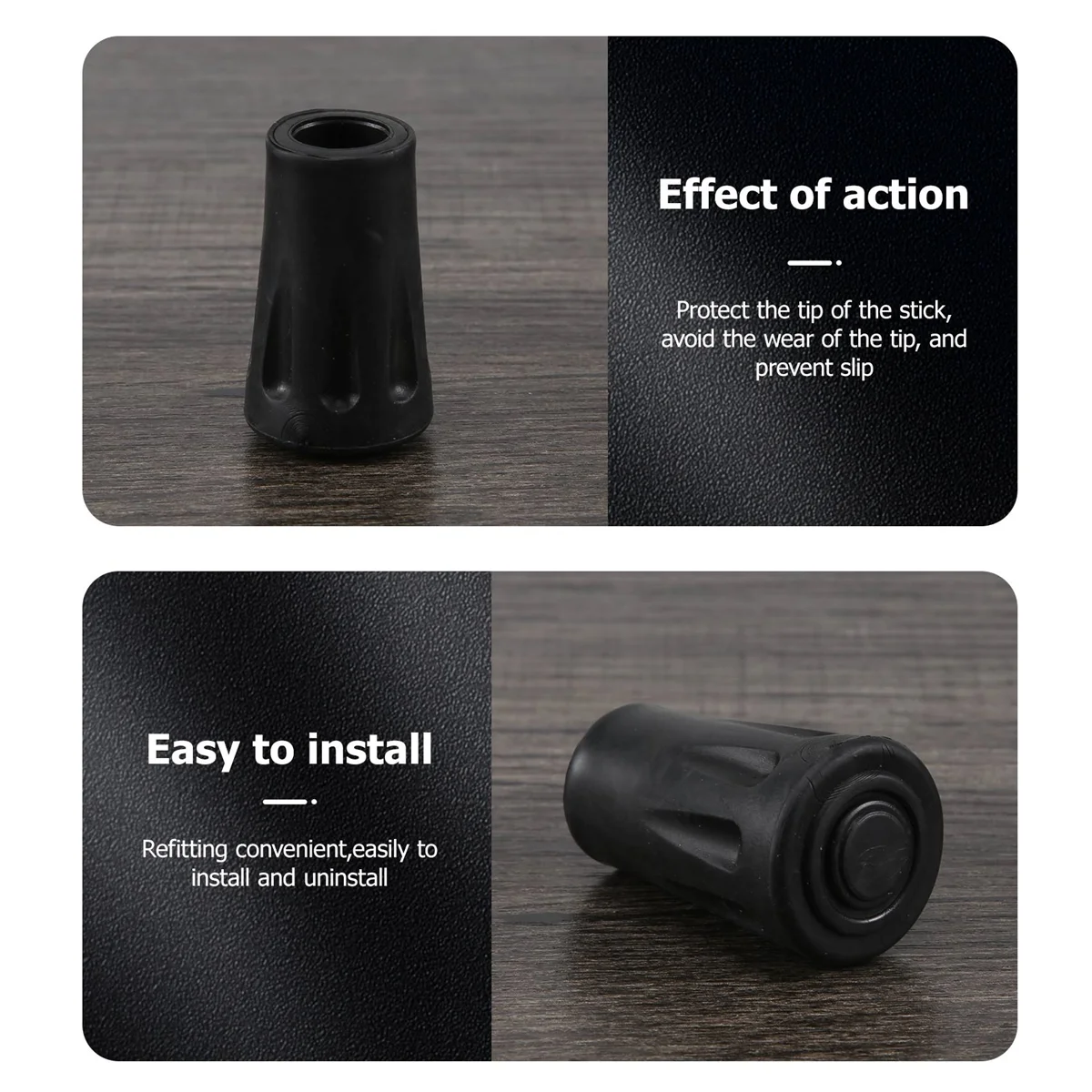 High-end 4 pcs Replacement Rubber Tips End for Hiking Stick Walking Trekking Poles 4cm