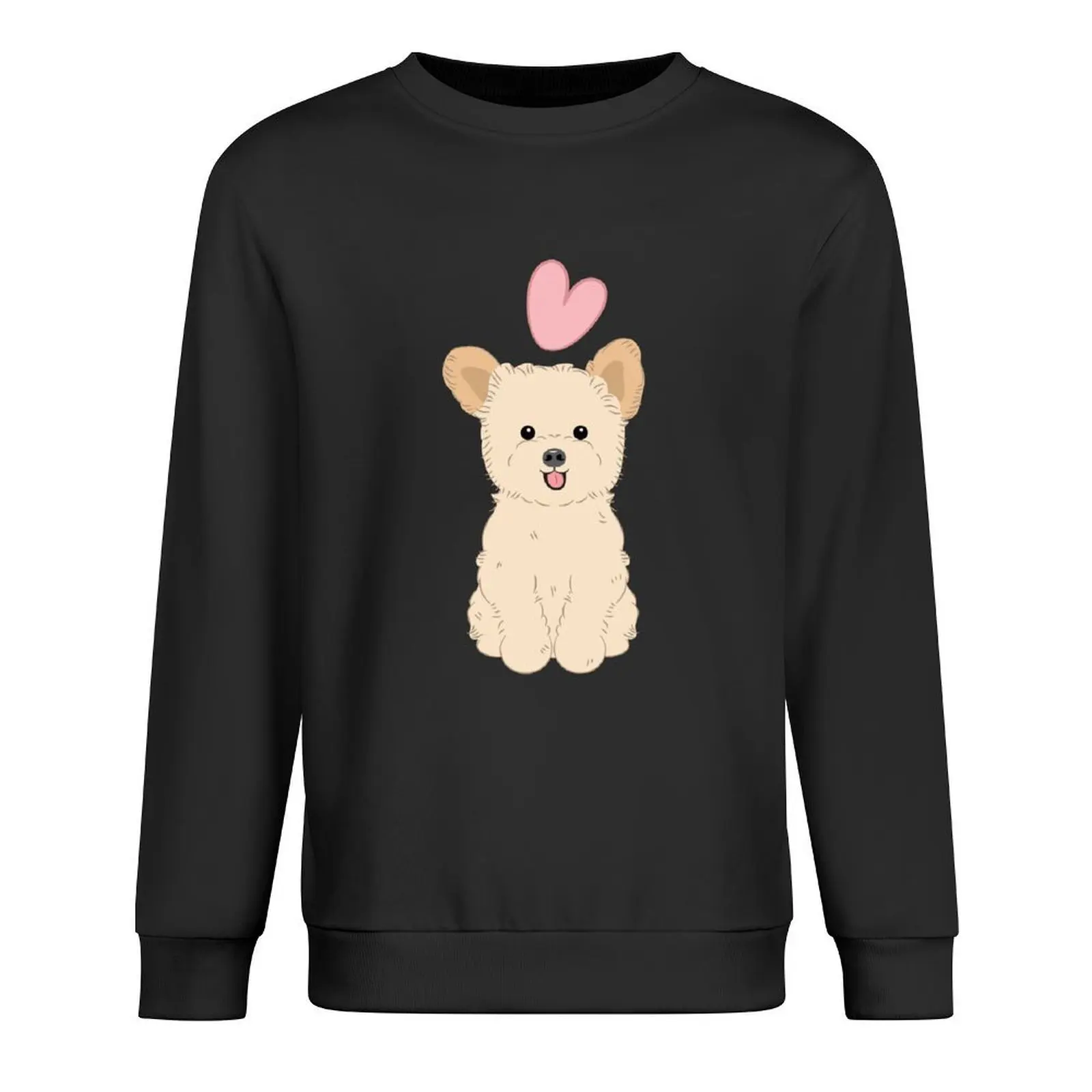

LOVE Cream Apricot Pomapoo Pomerenian Poodle Mix Pullover clothes for men men's coat autumn clothes winter clothes hoody