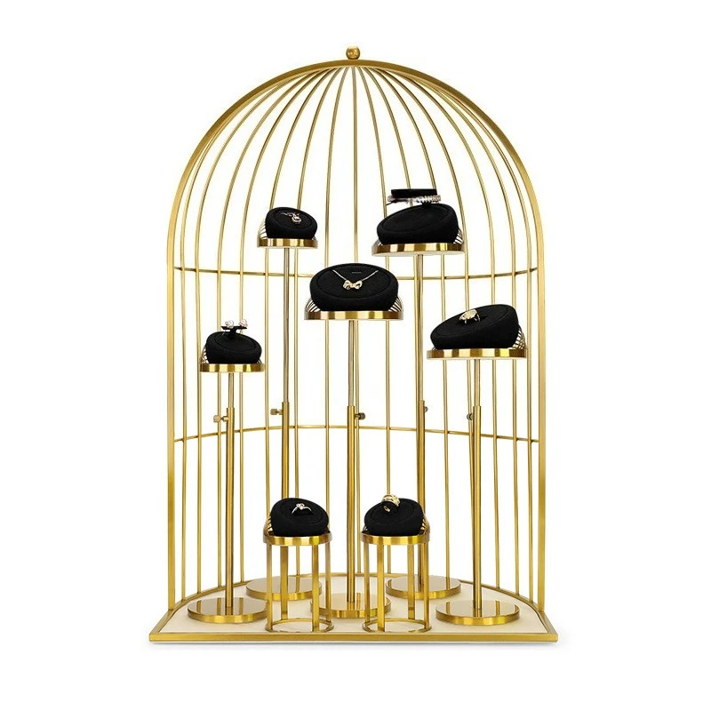 Light luxury jewelry display props, black microfiber necklace, ring, bracelet jewelry display stand counter jewelry display rack