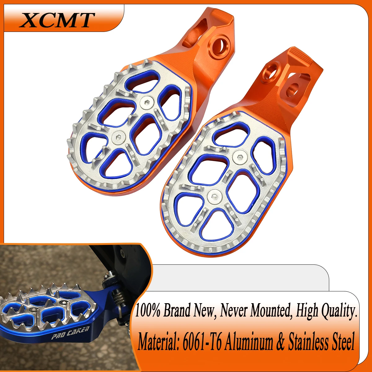 Motorcycle CNC Foot Pegs FootRest Footpegs Rests Pedals For KTM EXC EXCF XCW XC SX XCF SXF 125 150 250 300 350 450 500 2023 2024