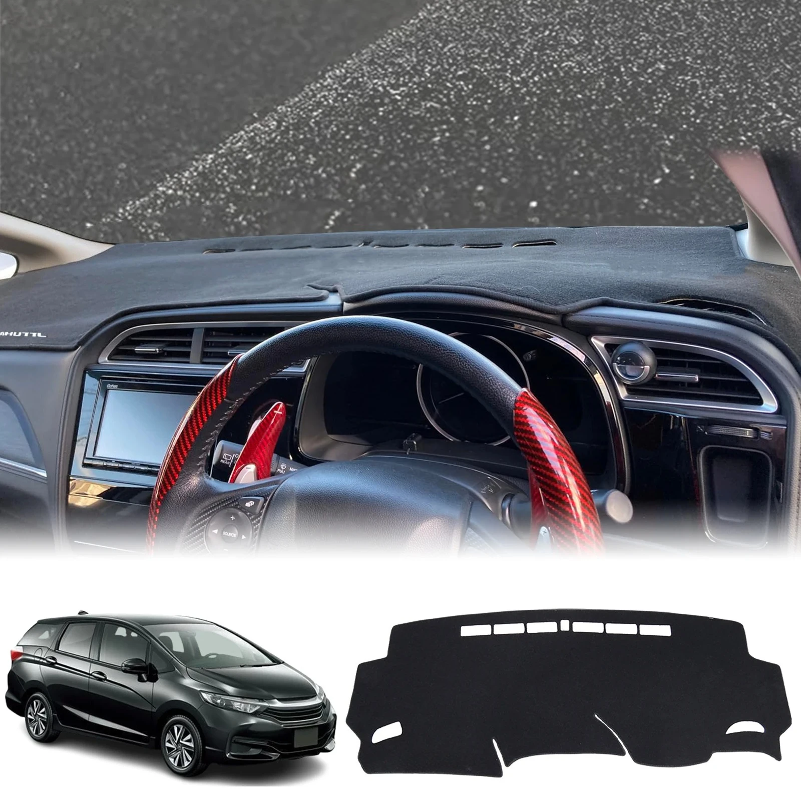 

fit for Honda Fit Shuttle Wagon Gk8 2015-2022 RHD Dashmat Dashboard Cover Pad DashMat Sunshade Protective Carpet Accessories