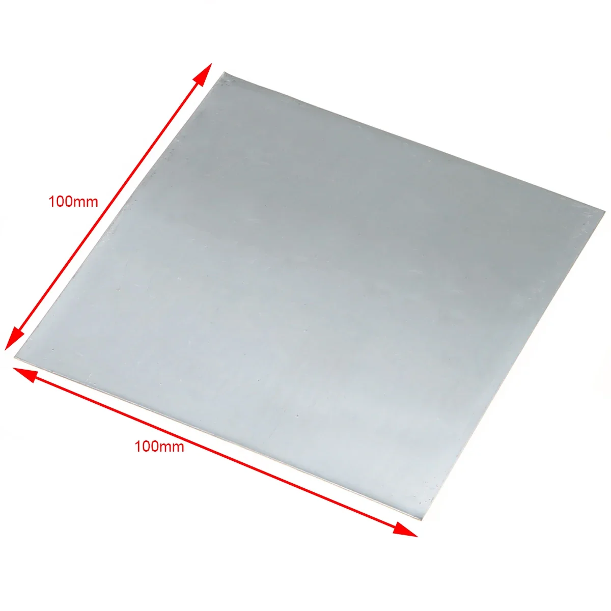 1 szt. Płyta cynkowa o wysokiej czystości czysta blacha Zn 100mm x 100mm x 0,2mm dla akcesoriów do laboratorium naukowego