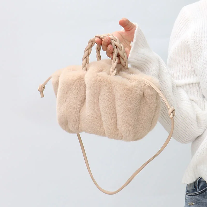 Summer High Quality Women's Handbag Luxury Artificial Wool New Cloud Bag Advanced Underarm Shoulder Bag Charming Women's Bag