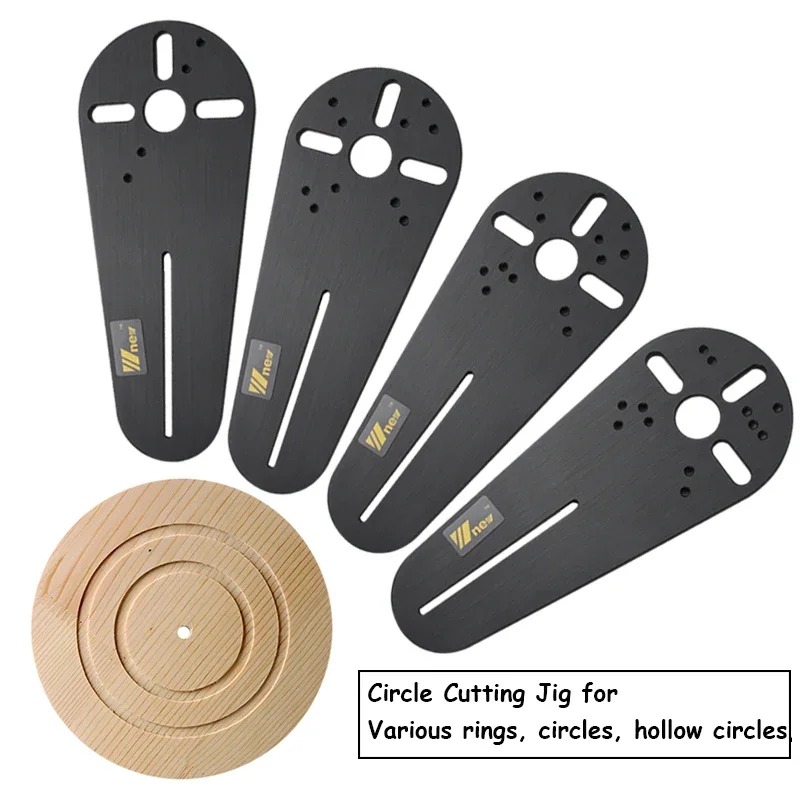 Circle Cutting Jig for Bosch Makita Electric Hand Trimmer Wood Router Circle Milling Groove DIY Tools Woodworking Milling - view 2