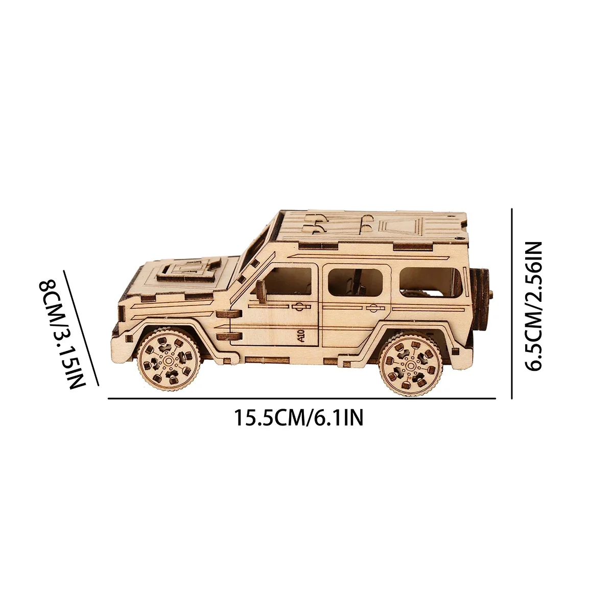 Puzzle in legno per auto SUV 3D, modello in scala, Kit modello fai da te, regalo artigianale, decorazione per la casa, Kit modello meccanico,