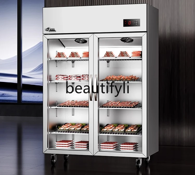 

Трехдверная холодильная витрина с двойной открытой дверью Коммерческий вертикальный холодильник для фруктовых напитков