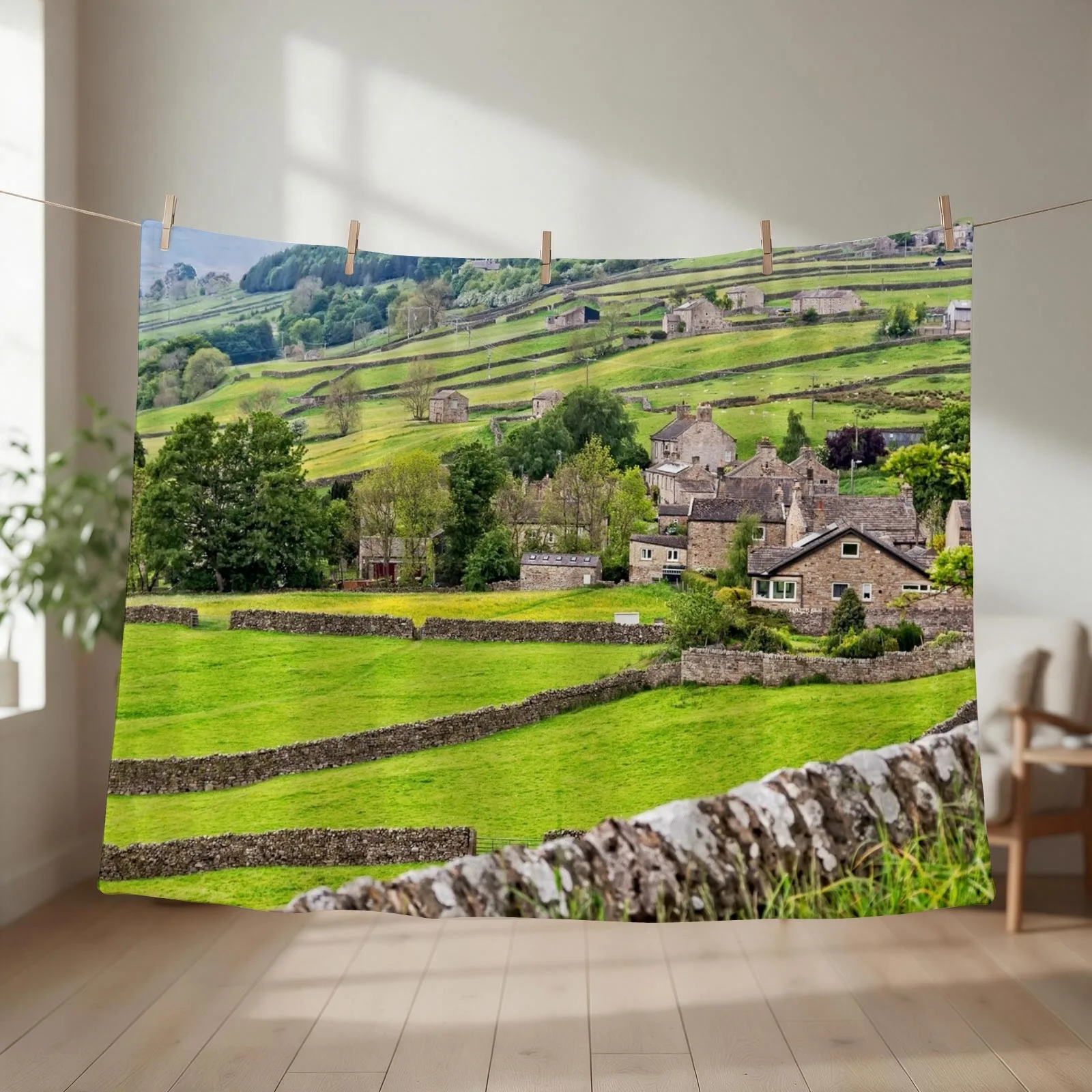 3D Printing Yorkshire - Gunnerside Yorkshire Throw Blanket Flannel Beautifuls