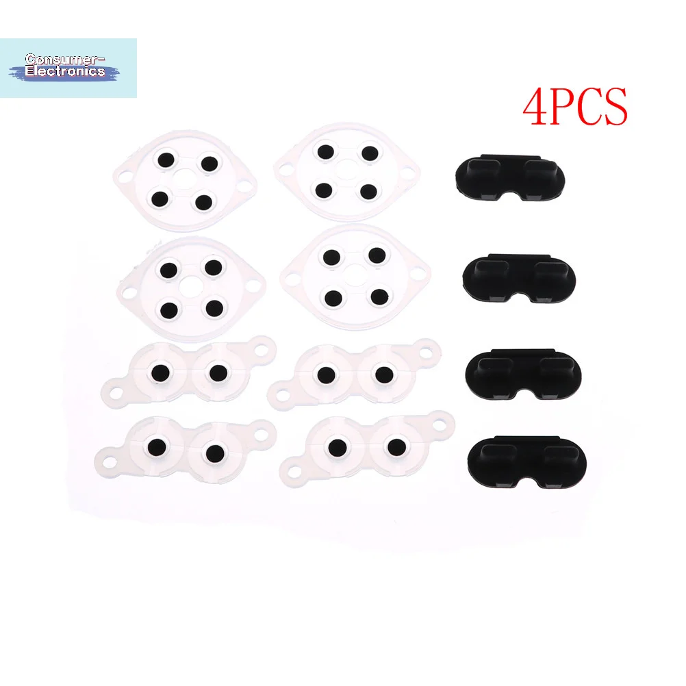 【4Sets Replacement Silicone Conductive Buttons Pads For NES Controller】