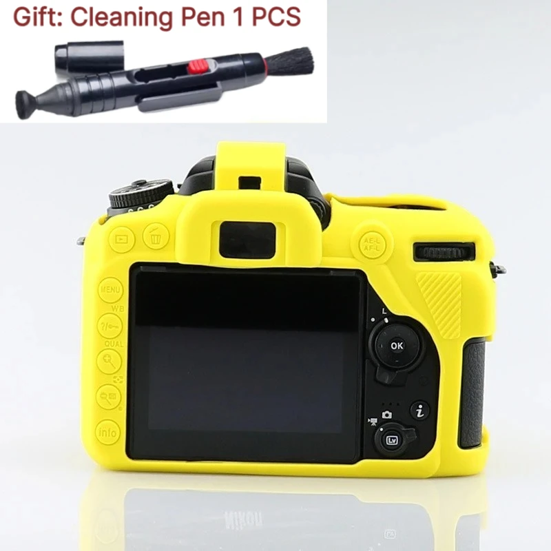 Anti-drop Soft rubber case For Nikon D7500 Silicone Digital camera bag Protective case, Camera Bag +1 PCS Free Cleaning Pen