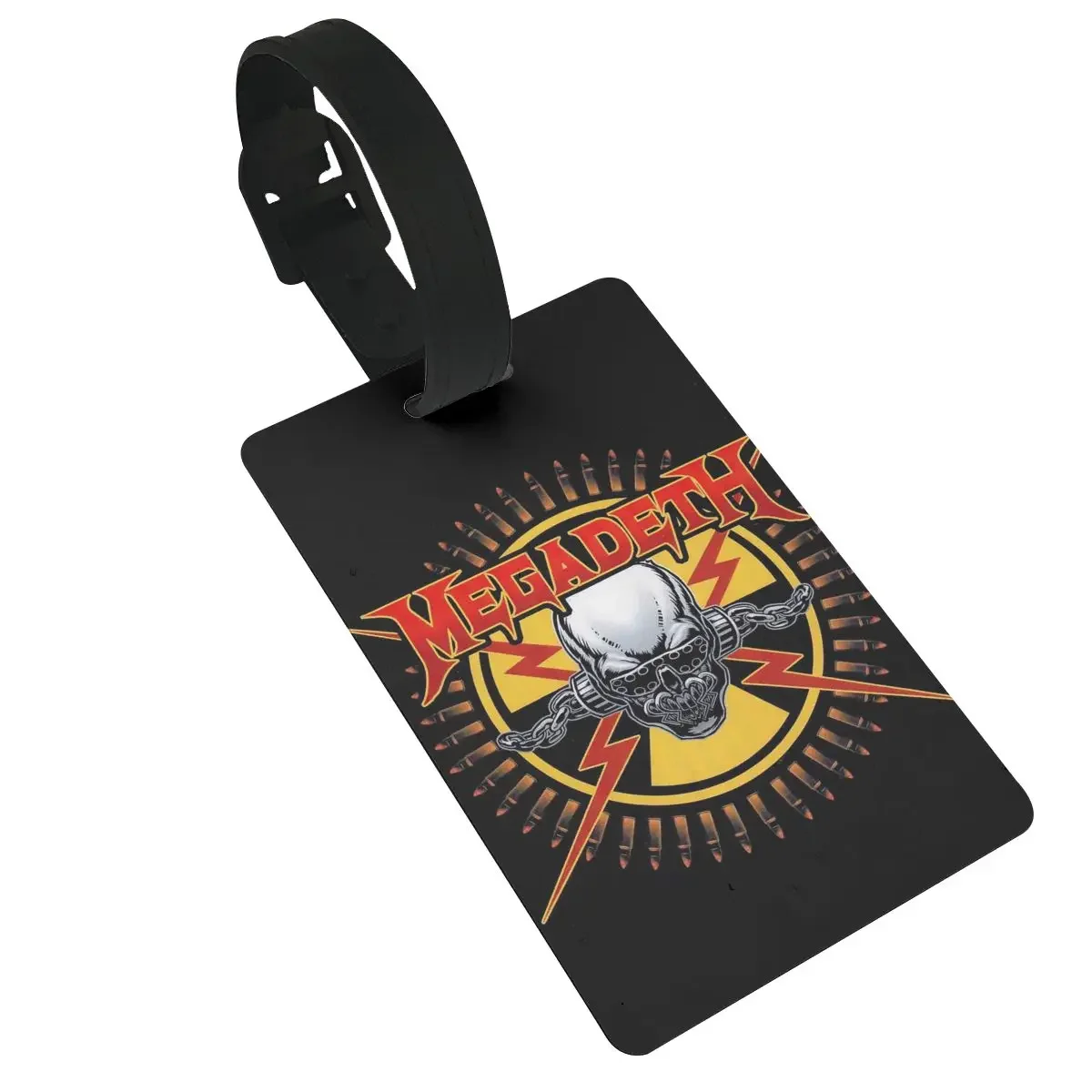

Luxury The Megadeth Metal Band Luggage Tags Suitcase Accessories Travel Baggage Boarding Tag Portable Label Holder Name Address