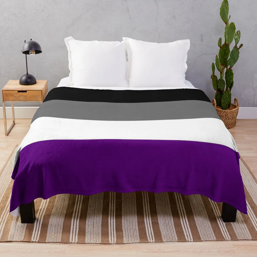 

Seamless Repeating Asexual Pride Flag Pattern Throw Blanket sofa bed Flannel Fabric