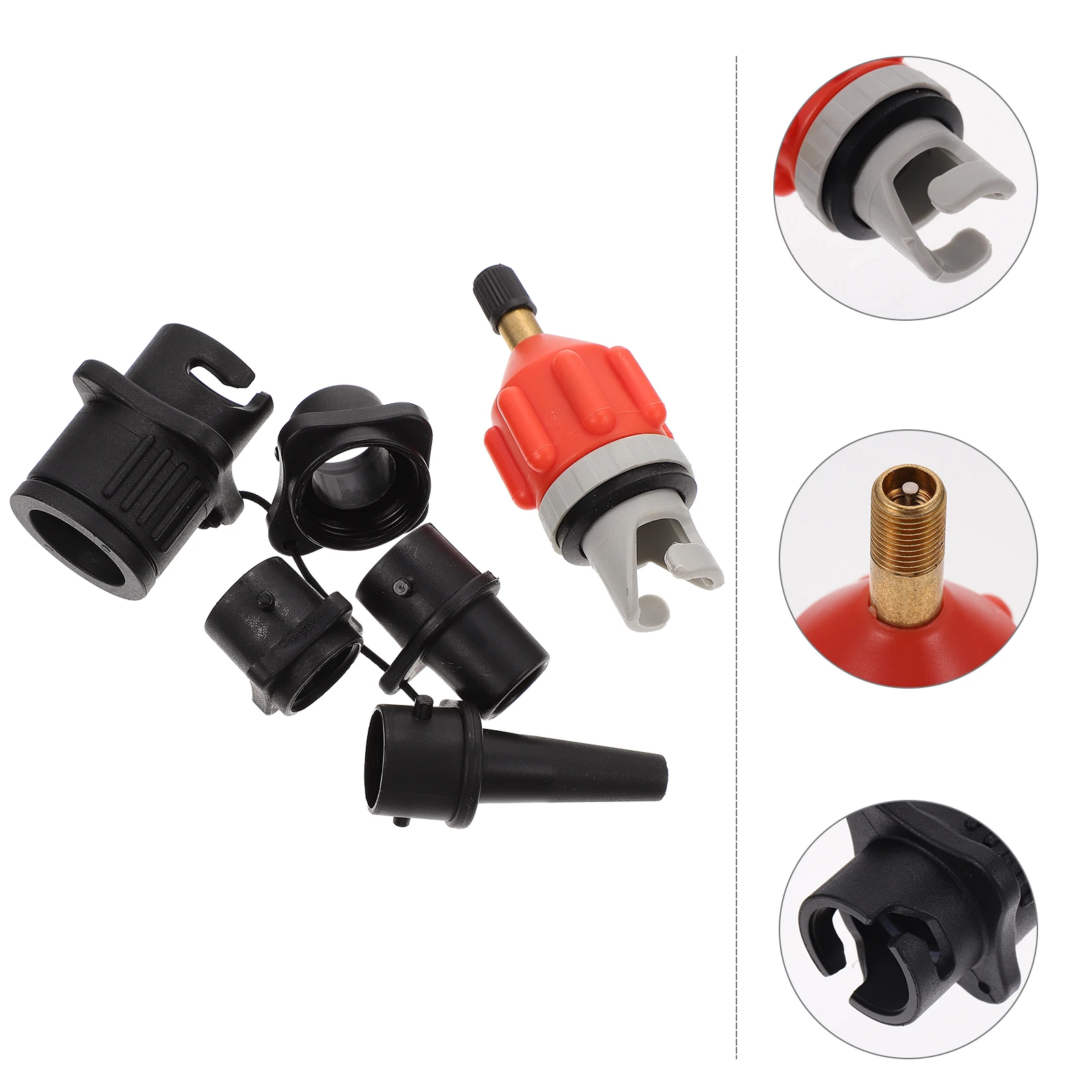 

1 Set Of Converter Sup Pump Adaptors Electric Pump Head Connector For Kayak Inflatable Boat Durable Rubber Adapter Air Supply