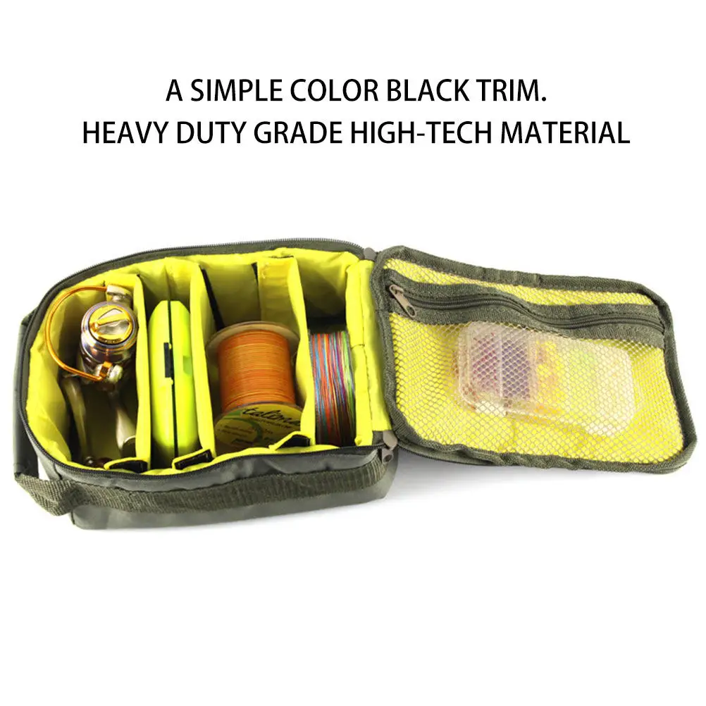 

1Pcs Fishing Storage Bag Heavy Duty Dacron Material Spacious Bait Organizer for Fishing Gear Black Color Storage Bag