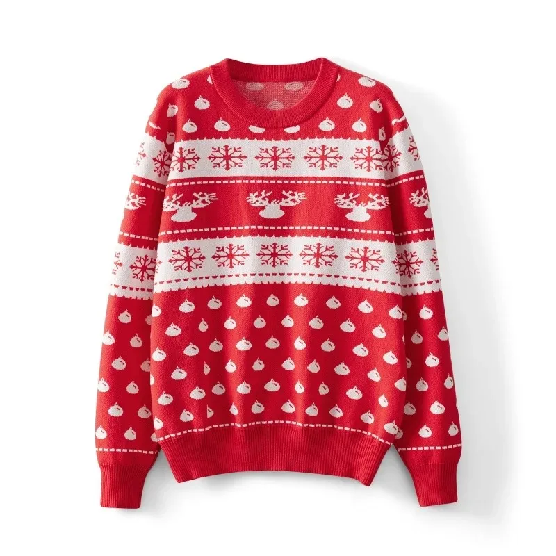 الأسرة مجموعة عيد الميلاد بأكمام طويلة تي شيرت ثلج ثلاثية الأبعاد مطبوعة جولة الرقبة طويلة الأكمام البلوز سترة محبوك أعلى الزي الطرف