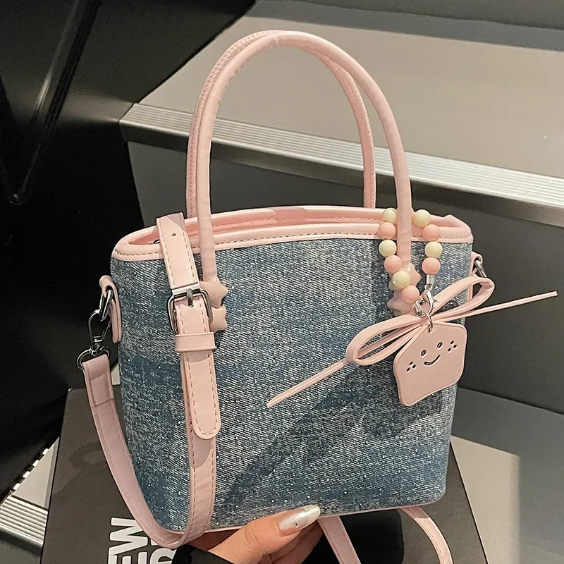 

2025 Women's Color-Block Tote Bag Fashionable Crossbody Top Handle Shoulder Purse for Work Daily Casual Outings Shopping