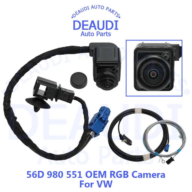 

For RCD510 RNS510 MIB Radio RVC Original RGB Rear View Camera For VW Passat Jetta Tiguan 56D 980 551 56D980551