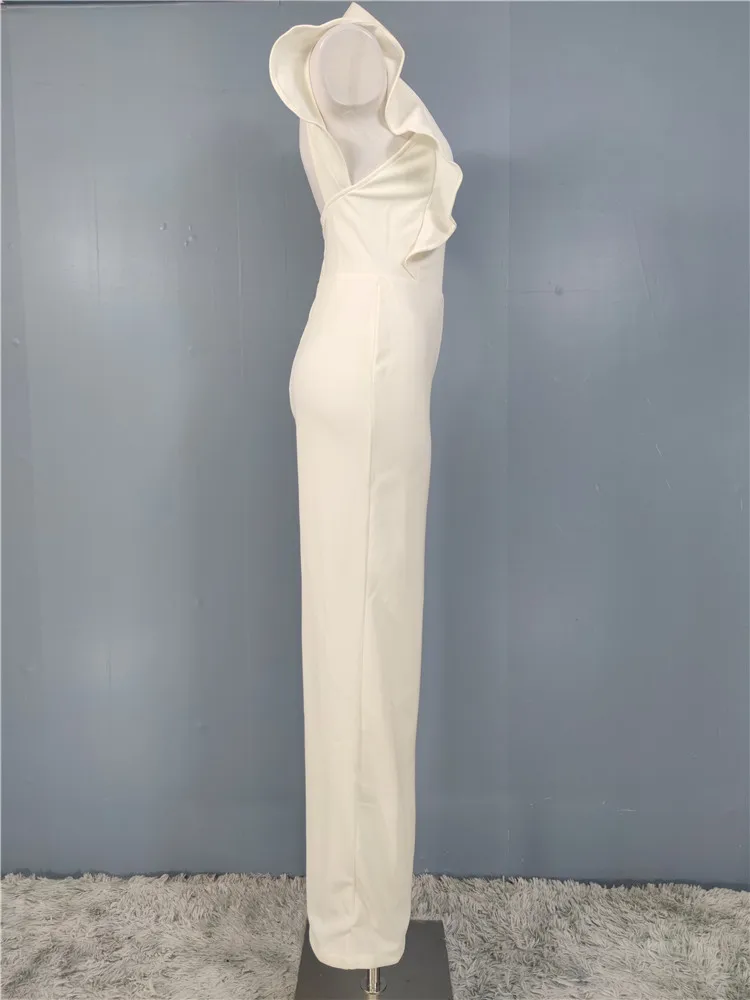 Pantalon une pièce Hepburn Sle à jambes larges, salopette Bal longues, Streetwear personnel, taille haute, Polyester, printemps 2024